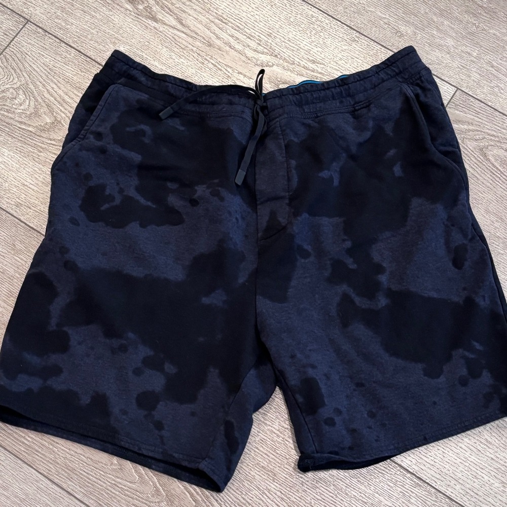 Stance Butter Blend Shorts Mens XL Navy‎ Blue Tie Dye Cloud Wash Lounge Athletic